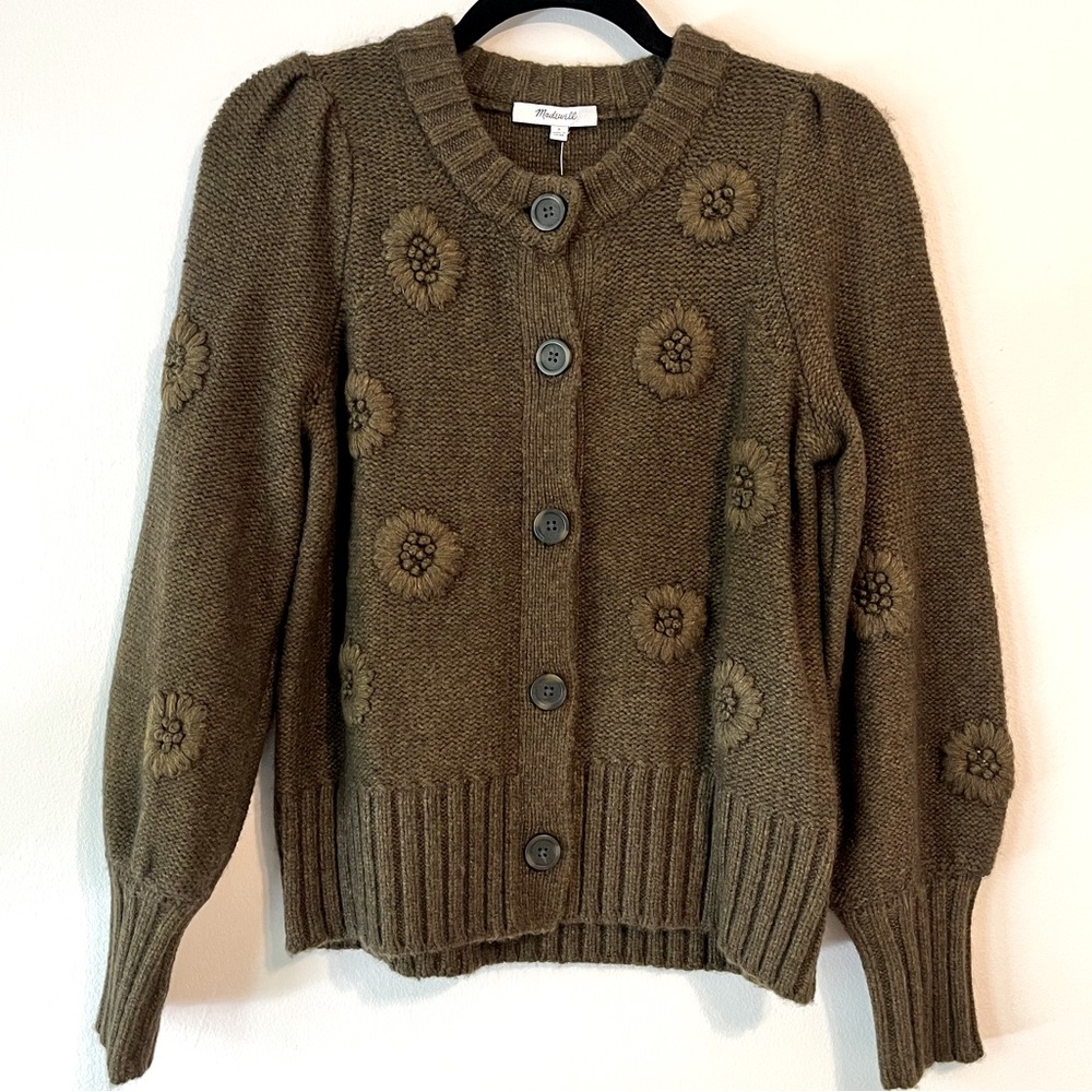 NWT Madewell Embroidered Cardigan Size S